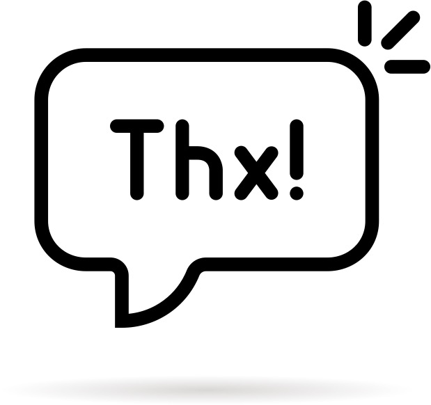 Skrót językowy "thx"/ Fot. Branch, shutterstock.com