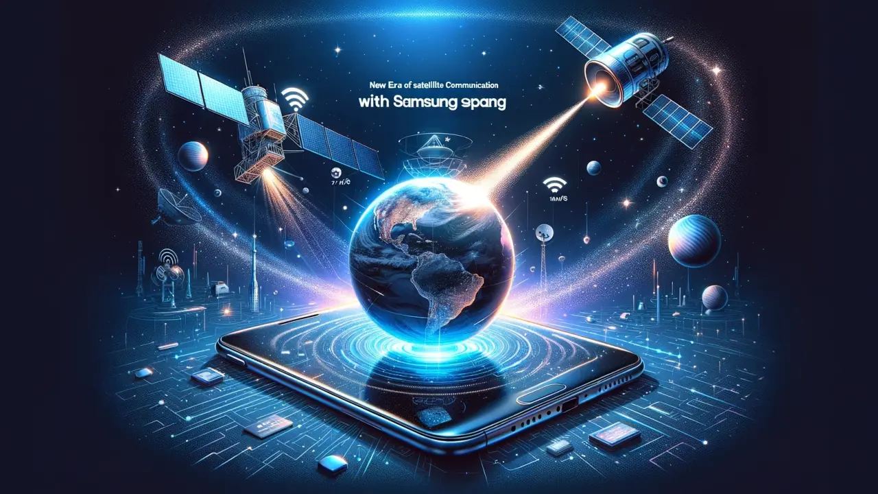 Starlink i Samsung - połączenia satelitarne / DALL-E, mat. własne