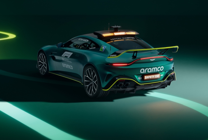 Nowy Aston Martin Vantage oficjalny Safety Car w Formule 1 tył góra