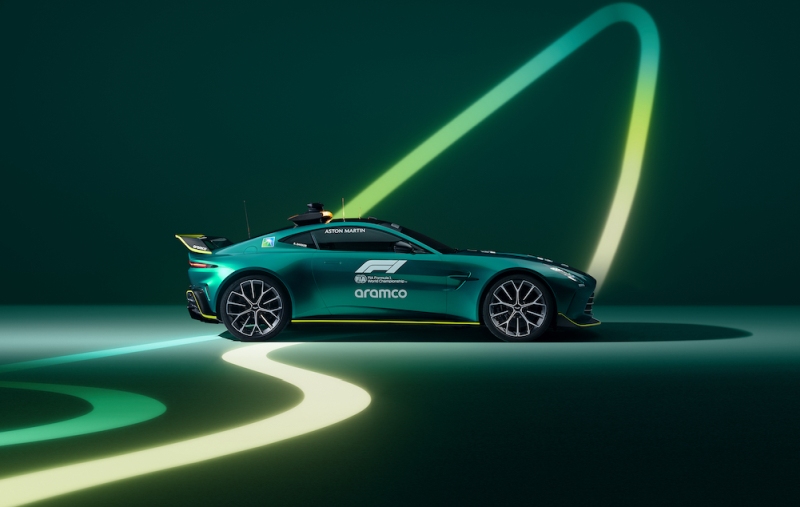 Nowy Aston Martin Vantage oficjalny Safety Car w Formule 1 bok
