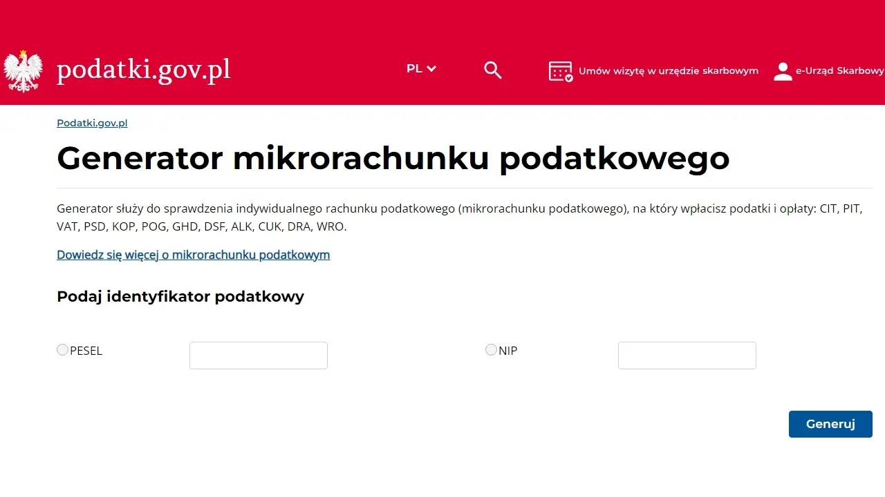 mikrorachunek-podatkowy-generator-poradnik-krok-po-kroku-jak-stworzyc-korzystac - Fot. podatki.gov.pl