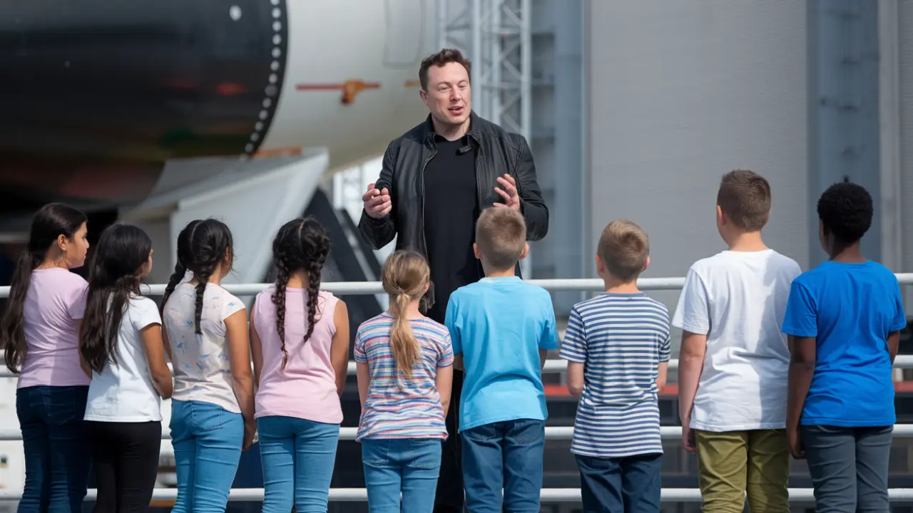 elon-musk-dzieci-wychowanie-edukacja-przyszlosc-wartosci - Fot. ideogram.ai, mat. własne